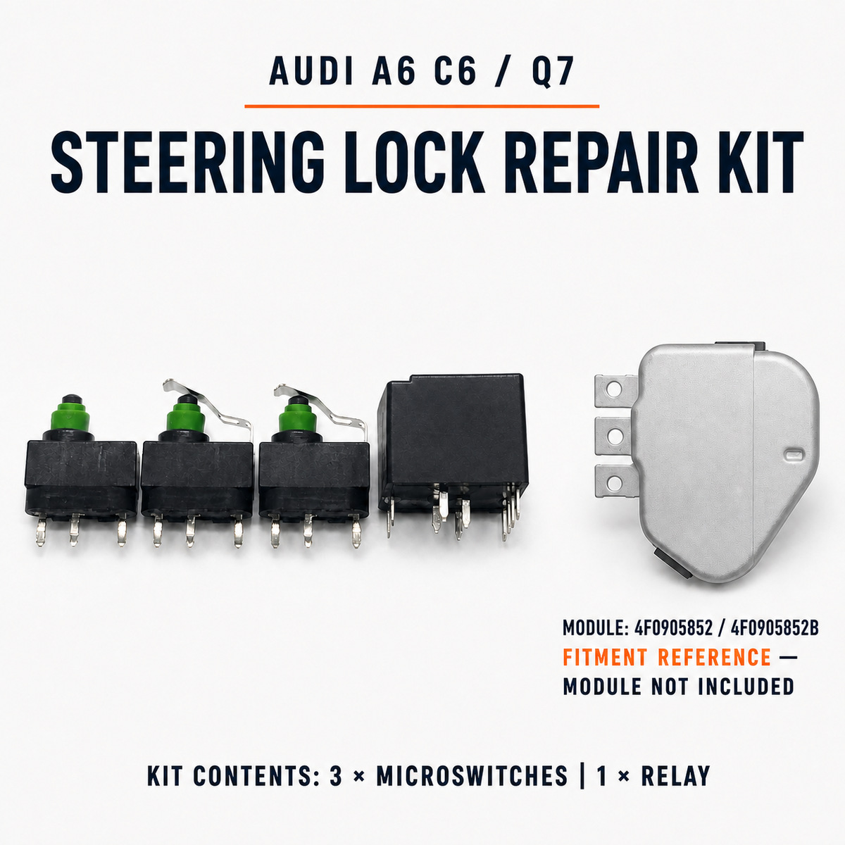 Audi A6 C6 / Q7 steering-lock repair: 4F0905852B guide