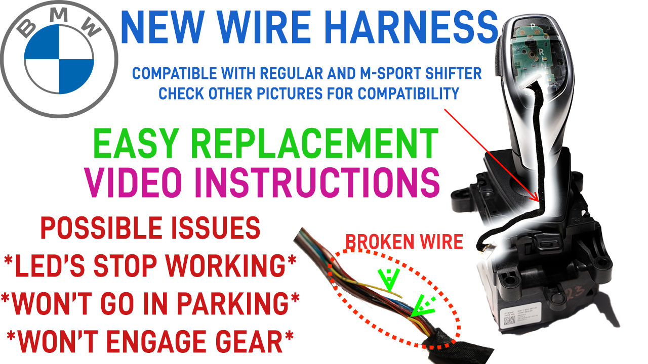 BMW electronic gear selector harness repair overview