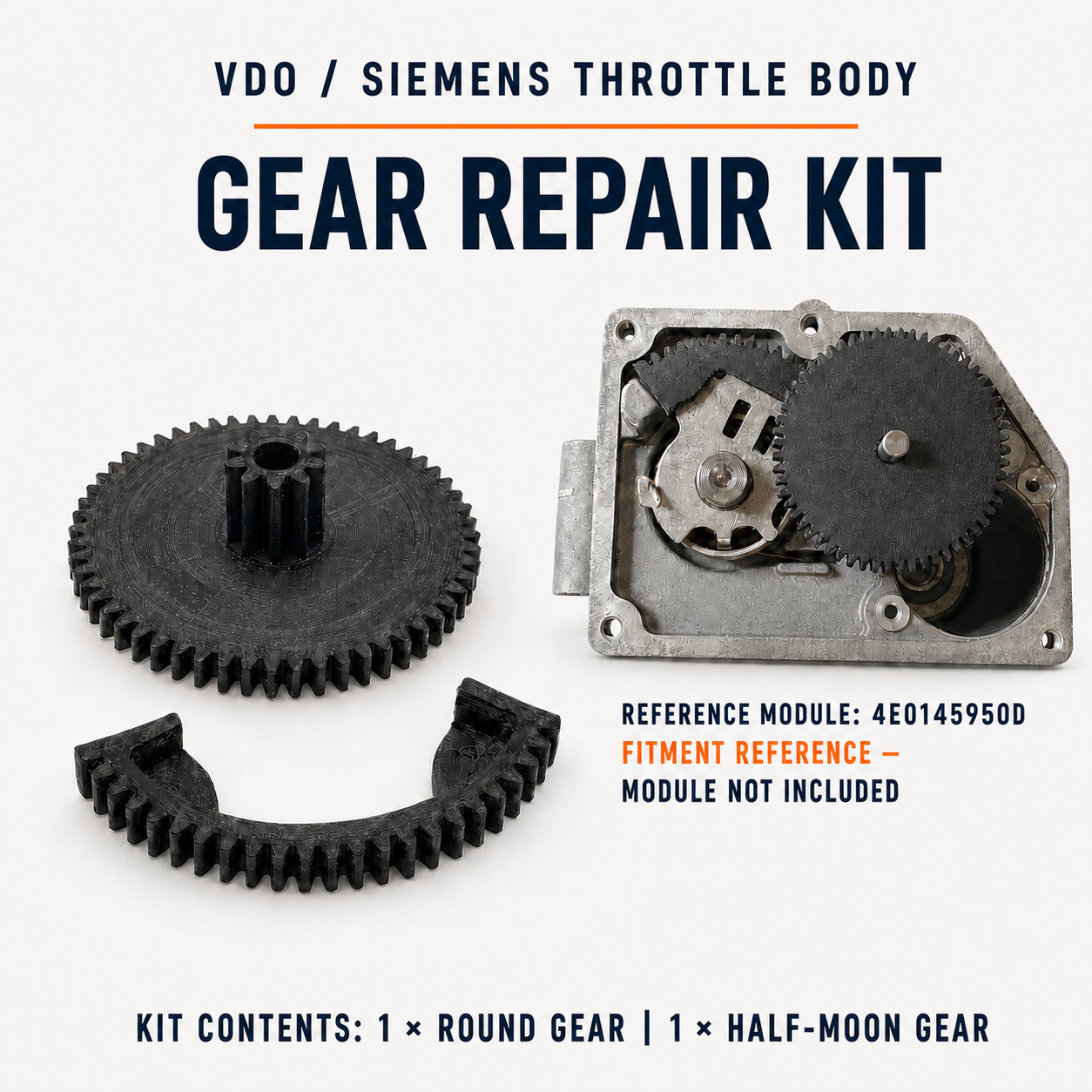 Black VDO/Siemens gear repair kit with 4E0145950D / A2C53100874 reference module; module not included
