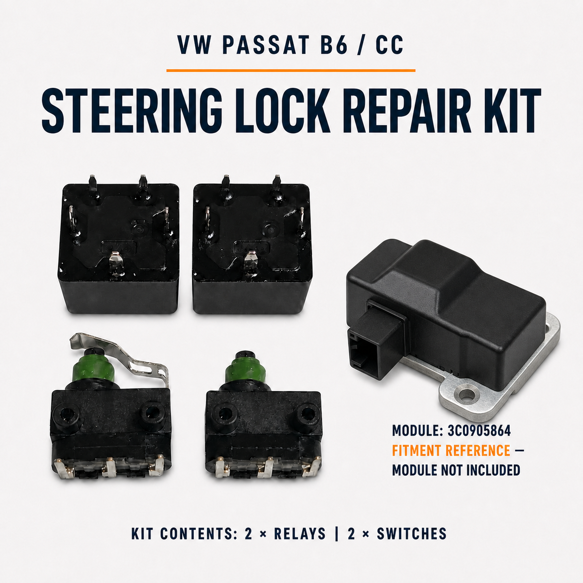 VW Passat B6 CC 3C0905864 repair kit and reference module; module not included